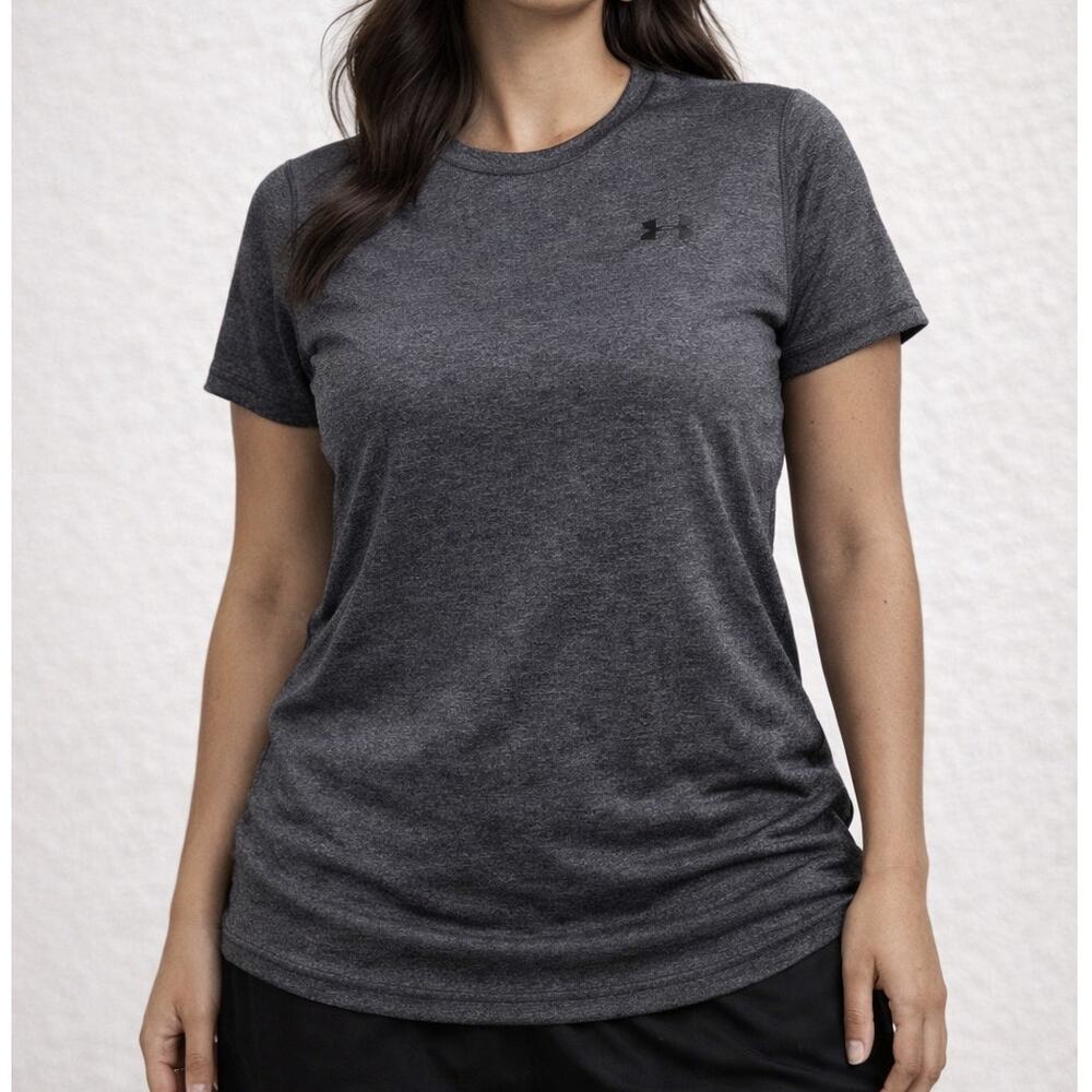 Under Armour Gray Athleisure HeatGear Tech Short Sleeve Athletic Tee XL
